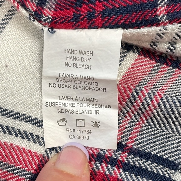 Rails Hunter Plaid Button Front Long Sleeve Shirt Flannel Red Navy Blue Sz S - Picture 10 of 11